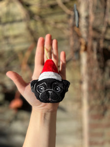 Christmas Pug Ornament