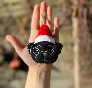 Christmas Pug Ornament