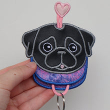 Pug Keysleeve - Fawn & Black