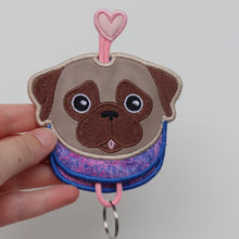 Pug Keysleeve - Fawn & Black