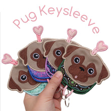 Pug Keysleeve - Fawn & Black