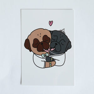 Married Pugs Card - A6