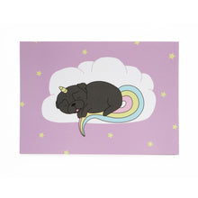 Sleepy Unipug Card Black - A6