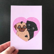 Pug Love card - A6