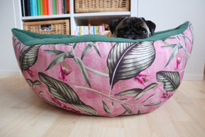 Pink leafs pattern - Boat Bed